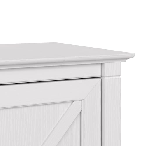 Bush Home Key West 2 Drawer Lateral File Cabinet in Pure White Oak, Document Storage for Home Office, Accent Chest with Drawers