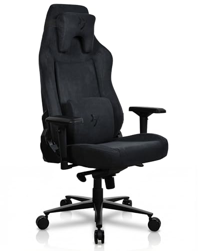 Arozzi Vernazza XL Soft PU Ergonomic Computer Gaming/Office Chair with High Backrest, Recliner, Swivel, Tilt, Rocker, Adjustable Height and Adjustable Lumbar and Neck Support - Pure Black