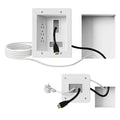 Mount-It! in-Wall TV Cable Concealer Kit with Recessed Power – Triple Outlet, 9ft Cord, and Hand Saw – Easy, Safe Cable Management for Organized TV and Home Theater Setups