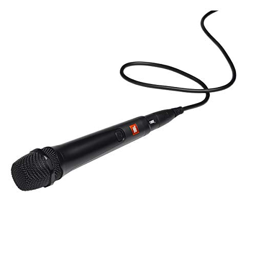 JBL PartyBox Mic 100: Wired Dynamic Vocal Mic with Cable (3M), Quality Performance, Wire Mesh Cap with Windscreen, Easy to Use, Cardioid Polar Pattern, Premium Industrial Design (Black)