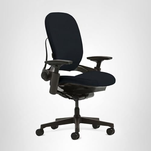 Steelcase Leap Office Chair - Seven Points of Adjustability - Ergonomic Back Support Chair - Lumbar Support - 4D Adjustable Arms - Black Frame - Onyx