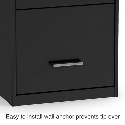 Staples Vertical File Cabinet for Letter/Legal Files, 3-Drawer, Letter/Legal Compatible, Locking, Black