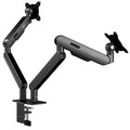 AOC AM420G Dual Monitor Stand - Full Adjustable Monitor Desk Mount Swivel Vesa Bracket with C Clamp, Grommet Mounting Base for 17 to 34 Inch Computer Screens - Each Arm Holds 4.4 to 19.8lbs