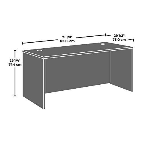 OfficeWorks by Sauder Affirm 72 X 30 Desk Shell, L: 71.10'' x W: 29.53'' x H: 29.29'', Noble Elm