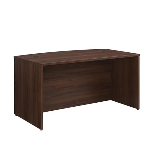 OfficeWorks by Sauder Affirm 60'' Bow Front Desk Shell, L: 34.25'' x W: 59.06'' x H: 29.29'', Noble Elm