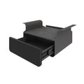Vari Steel Under Desk Storage Organizer with Drawer - Slim Hanging File Storage Shelf and Stationary Tray - Easy Assembly - Home Office VariDesk Accessory - Black, 13.39" x1 9.29" x 9.45"