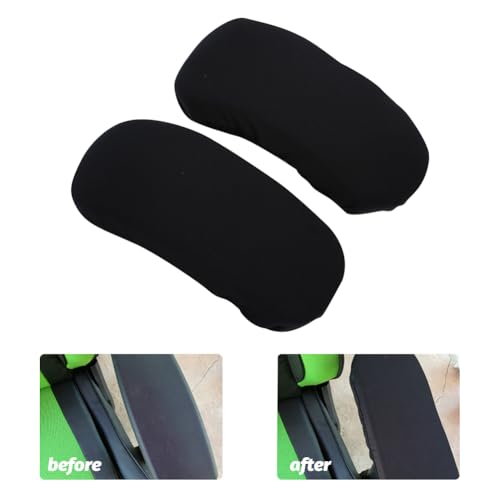 Kakalote Office Chair Armrest Covers, 1pair Stretchable Stretch Computer Chair Slipcover Desk Chairs Arm Cover for Office, Desk, Gaming Chairs (Black-No Sponge Pad)