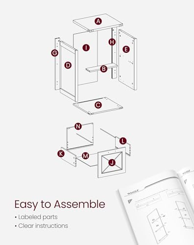 VASAGLE File Cabinet, Filing Cabinet with 2 File Drawers, Printer Stand, Fit A4, Letter Size, Hanging File Folders, Modern Farmhouse Style, for Home Office, Honey Brown UOFC048T41
