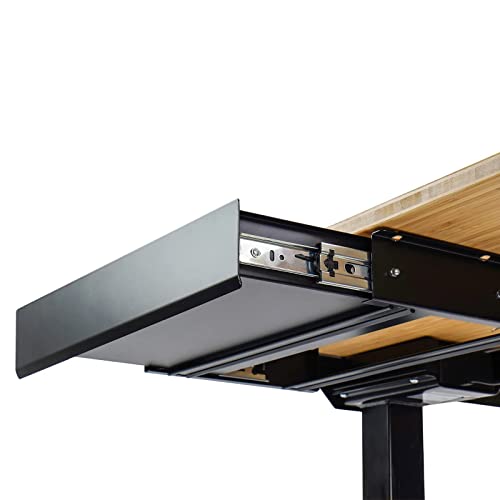 FLEXISPOT Under Desk Drawer, Steel Drawer for Desk Slide-out, Under table Mounted Drawer, Standing Workstation Storage Attachment for Office Home - 17.7” Width, Black