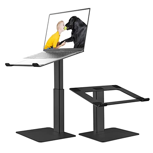 VECOFO Laptop Stand for Desk, Ergonomic Aluminum Laptop Stand Adjustable Height from 7-15", Sitting and Standing Laptop Riser for 10-17" Notebook