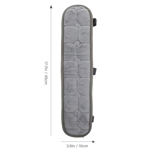 Garneck 2 Pack Office Chair Armrest Pads with Elastic Strap: Non-Slip Plush Gaming Chair Arm Covers Grey Soft Forearms Support Cushions for Desk Computer & Wheelchair