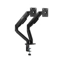 MSI MAG MT101DG - Gas Spring Dual Monitor Stand Arm, Supports 17-32" and 22 lbs, VESA Compatible, Adjustable Gas Spring Mount, Clamp & Grommet, Quick Release Plate – Black