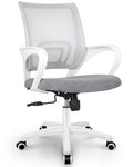 NEO CHAIR Office Desk Computer Chair Ergonomic Mesh Gaming Cushion Seat with Comfy Lumbar Mid Back Support Adjustable Height Swivel Rolling Wheels for Home Task (Grey)