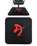 Arozzi Gaming & Office Chair Square Floor Pad with Anti-Slip Rubberized Grip for Noise-Dampening Comfort and Floor Protection - Black Red
