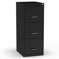 Staples Vertical File Cabinet for Letter/Legal Files, 3-Drawer, Letter/Legal Compatible, Locking, Black