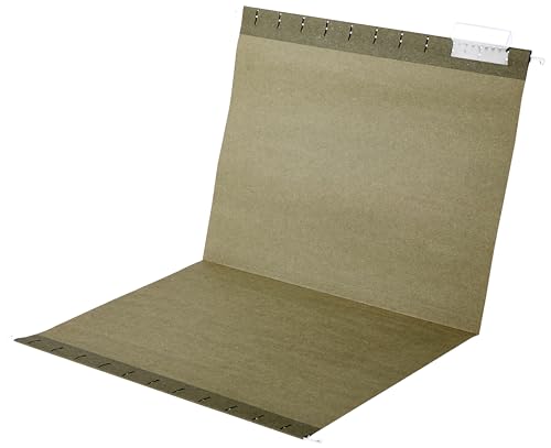 Amazon Basics Hanging File Folders with Adjustable Tabs, Sturdy Expandable Document Organizer, Letter Size 8.5x11 inch, Green, 25-Pack