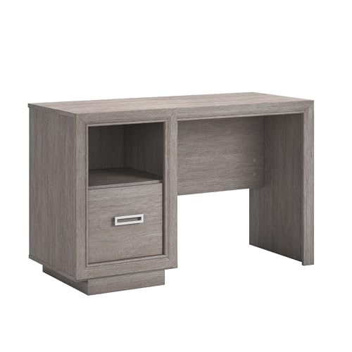 Sauder Hayes Garden Desk with File Drawer, Ashen Oak Finish