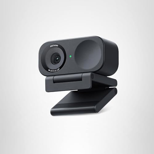 Insta360 Link 2C - 4K Webcam for PC/Mac, 1/2" Sensor, Auto Framing, HDR, AI Noise-Canceling Mic, Gesture Control for Streaming, Video Calls, Gaming, Works with Zoom, Teams, Twitch & More