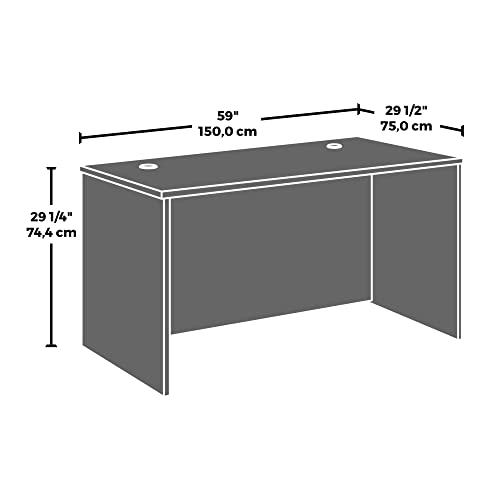 OfficeWorks by Sauder Affirm 60'' Desk Shell, L: 59.06'' x W: 29.53'' x H: 29.29'', Classic Cherry