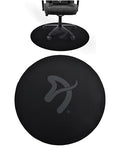 Arozzi Gaming & Office Chair Round Floor Pad with Anti-Slip Rubberized Grip for Noise-Dampening Comfort and Floor Protection - Black & Grey