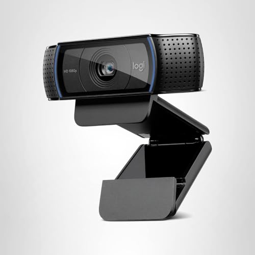 Logitech HD Pro Webcam C920, Widescreen Video Calling and Recording, 1080p Camera, Desktop or Laptop Webcam