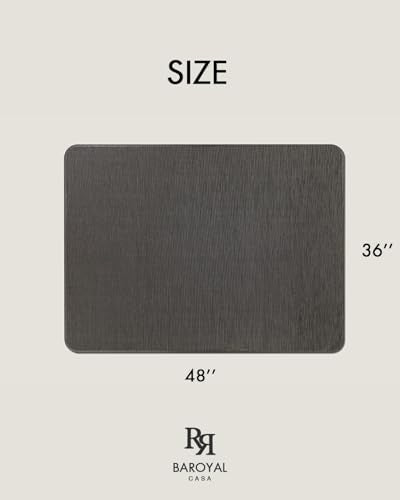 Baroyal Office Chair Mat for Hardwood Floor Under Desk Computer Rolling Chair Mat for Wood/Tile Floor Non-Slip Heavy Duty Desk Rug PVC Plastic Hard Floor Protector 36" x 48" (Espresso)
