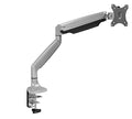 Mount-It! Single Monitor Arm Desk Mount with Gas Spring, Height Adjustable Monitor Stand for 13–32 Inch Screens up to 20 lbs, VESA 75x75 & 100x100, C-Clamp & Grommet, Sit-Stand Desk Compatible
