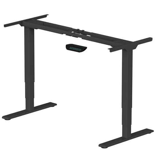 FLEXISPOT E6 Max Dual Motor 3 Stages Standing Desk Height Adjustable Electric Stand Up Desk Frame Only (Black)