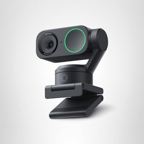 Insta360 Link 2 - PTZ 4K Webcam for PC/Mac, 1/2" Sensor, AI Tracking, HDR, AI Noise-Canceling Mic, Gesture Control for Streaming, Video Calls, Gaming, Works with Zoom, Teams, Twitch & More