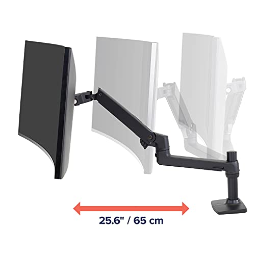 Ergotron – LX Monitor Arm, Single Monitor Desk Mount – fits Flat Curved Ultrawide Computer Monitors up to 34 Inches, 7 to 25 lbs, VESA 75x75mm or 100x100mm – Matte Black