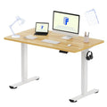 FLEXISPOT EN1 One-Piece Standing Desk, 48"x24" Seamless Desktop Electric Height Adjustable Desk for Home Office, Multi-Monitor Setups & Easy Assembly, Maple