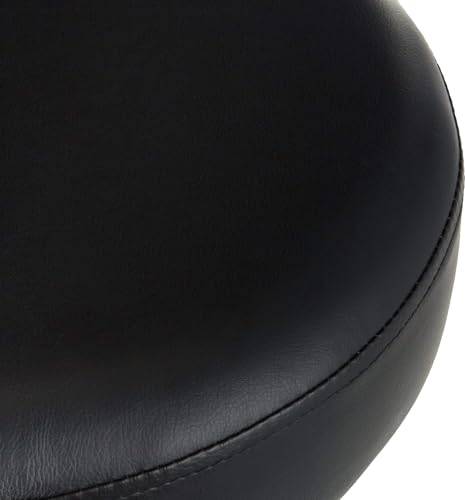 Amazon Basics Drafting Spa Bar Stool with Wheels, Height Adjustable Swivel Seat, Easy to Move, Black, 22.05" x 22.83" x 19.88"