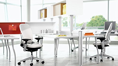 Steelcase Leap Office Chair - Seven Points of Adjustability - Ergonomic Back Support Chair - Lumbar Support - 4D Adjustable Arms - Black Frame - Onyx