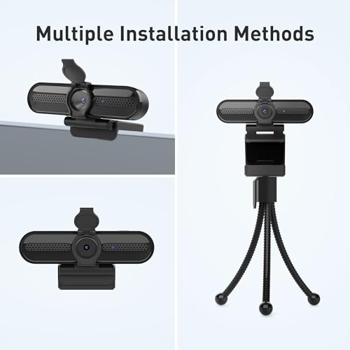 saylas 2K Webcam with Microphone, 78°FOV FHD PC Camera with 2K/30fps, Privacy Cover, Plug & Play USB Web Cam, Autofocus, 1080P/60fps External Webcam for PC, Computer Web Camera for Laptop, Mac, Zoom