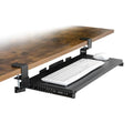Mount-It! 24” Clamp-On Under Desk Keyboard Tray, Slide-Out Keyboard Drawer for Desk, Ergonomic Pull-Out Platform with Smooth Gliding Tracks, No-Drill C-Clamp Mount, Under Desk Keyboard Holder