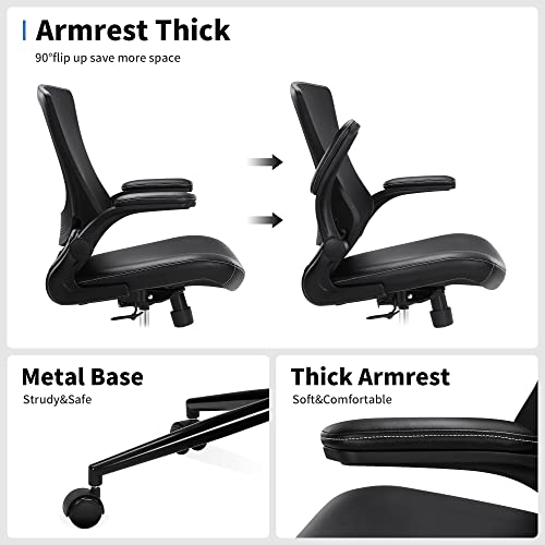 Misolant Tall Office Chair for Standing Desk, Drafting Chair with Footrest Ring, PU Leather Recline High Office Tall Desk Chair with Adjustable Lumbar Support