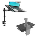 WALI Bundle – 2 Items: Laptop Tray Desk Mount and Monitor Mount Reinforcement Plate (M00LP+CGRP-B)