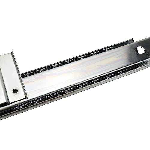 KUMGROT Keyboard Tray Slides 14" Silver Cold Rolled Steel Computer Drawer Tray Ball Bearing Keyboard Slides with Adjustable Height Bracket