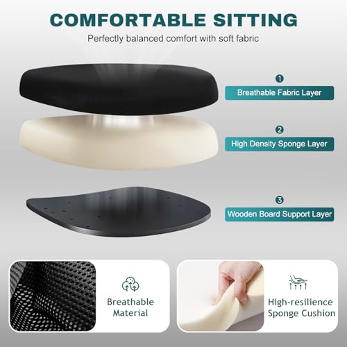 PayLessHere Gaming Chair Ergonomic Computer Chair Office Chair Video Game Chairs with Lumbar Support Desk Chair Armrest Mid Black Cushion Swivel Rolling Chair with Wheels for Home Office(Black)