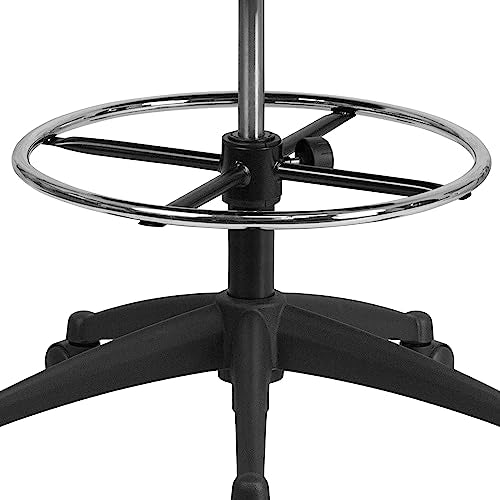 Flash Furniture Kelista Mid-Back Swivel Office Chair with Adjustable Seat Height, Ergonomic Mesh Desk Chair with Flip-Up Armrests, Black