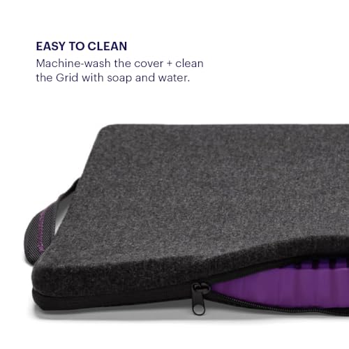 Purple Royal Seat Cushion - Seat Cushion for The Car Or Office Chair - Temperature Neutral Grid