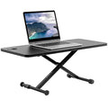 VIVO Black Small Single Top 28 inch Standing Desk Converter, Tabletop Sit to Stand Laptop Riser with Scissor Lift Height Adjustment, DESK-V011F