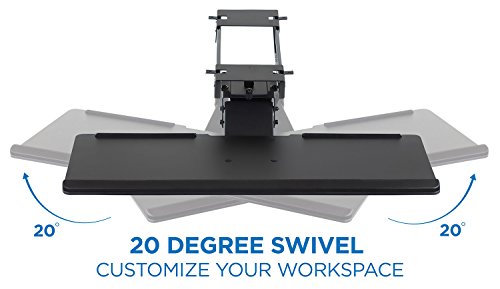Mount-It! Keyboard Tray Under Desk, Full Motion Computer Keyboard and Mouse Tray, Slide Out Ergonomic Keyboard Drawer with Gel Wrist Pad, 26" Wide, Tilt, Swivel and Height Adjustment, Black