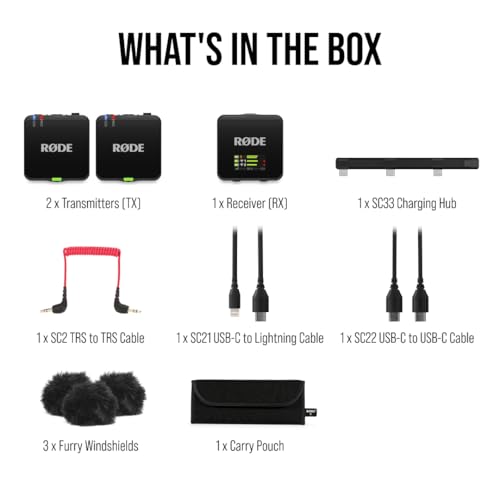 RØDE Wireless GO III (Gen 3) – Compact Wireless Mic – Pristine Audio, 32-bit Float Recording, Automatic Level Control, for Phones, Cameras and Computers (Black)