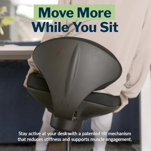 Vari CoreChair – Ergonomic Armless Office Chair for Active Sitting, Core Support & Posture – Adjustable Seat Height & Depth – Compact Task Chair for Home Office Desk – 250 lb Capacity (Black)