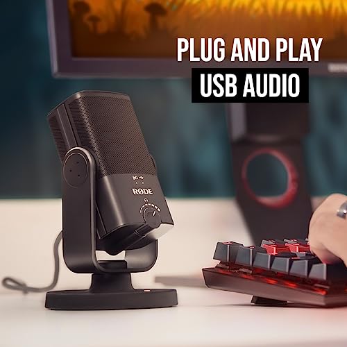 RØDE NT-USB Mini Versatile Studio-quality Condenser USB Microphone with Free Software for Podcasting, Streaming, Gaming, Music Production, Vocal and Instrument Recording,Black