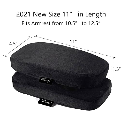 Aloudy Arm Rest Pillow, 2021 NEW Size 11” Office Chair Armrest Cover Pads, Comfy Desk Chair Cushions for Elbows and Forearms(Large, Set of 2)