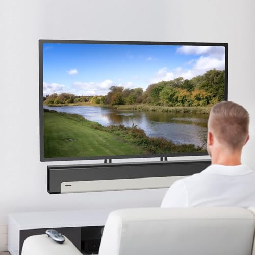 WALI Universal Soundbar Mount for TV, Heavy-Duty Bracket for Mounting Above or Below Screen, Length Up to 17",Fits Samsung,Sony,Bose,LG,Vizio,Roku,Vizio,Bose & More (SBR201)