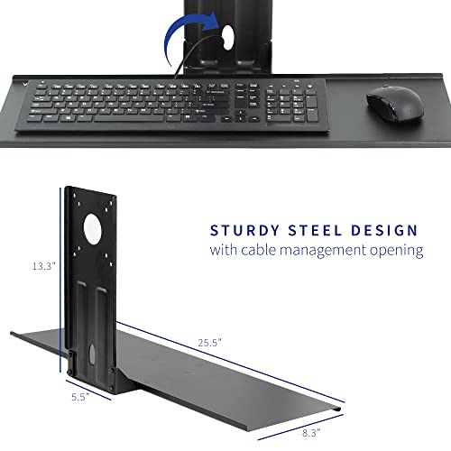 VIVO Computer Keyboard and Mouse Platform Tray VESA Mount Attachment 25.5 x 8 inch Surface (MOUNT-KB03)