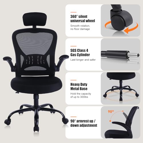 10 Pack Office Chair Ergonomic Desk Chair Comfort Adjustable Height with Wheels，Lumbar Support Mesh Swivel Computer Home Office Chair,Conference Room Chairs